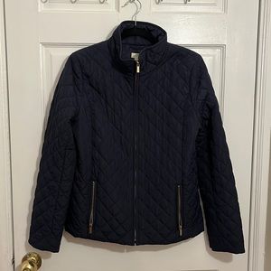 J. Crew quilted full zip coat